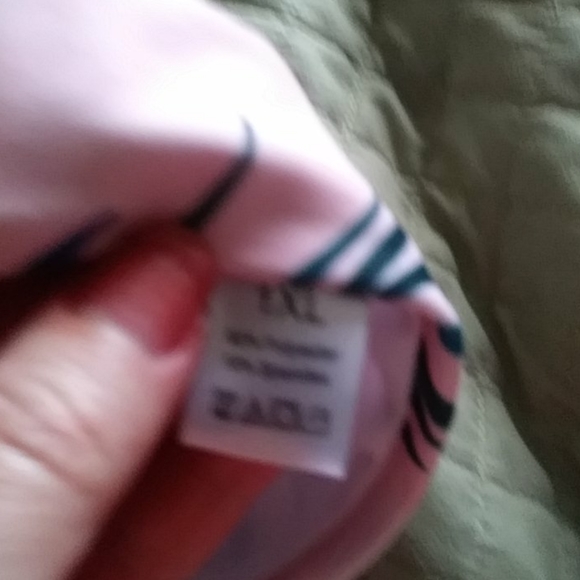 NWOT Zaful Pink Tropical Green Leaves Bikini 1X - Picture 5 of 5